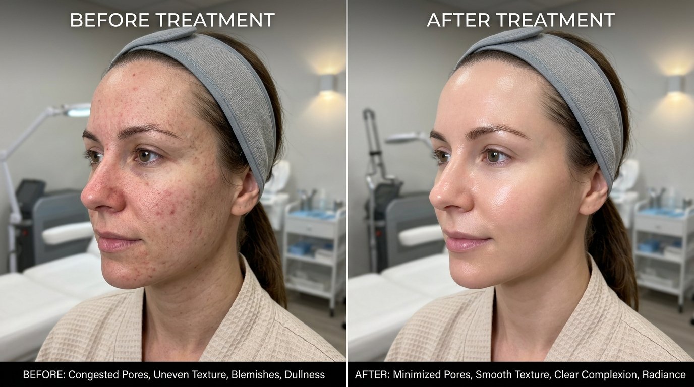 Carbon Facial Result